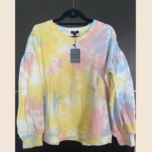 New Cotton Candy Tie Dye Cotton Sweatshirt